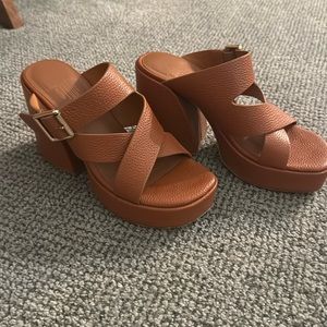 Backless Strappy Sandal with Buckle